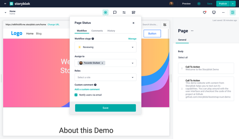A screenshot of how to assign a user to a workflow stage