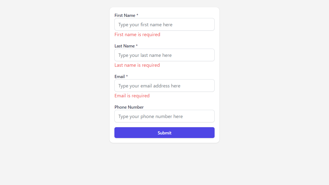 Form validators
