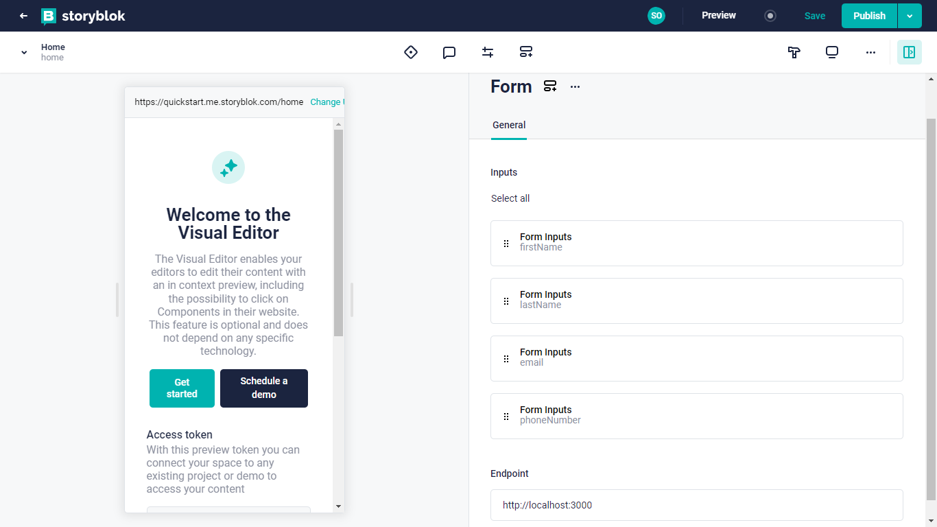 Dynamic form component