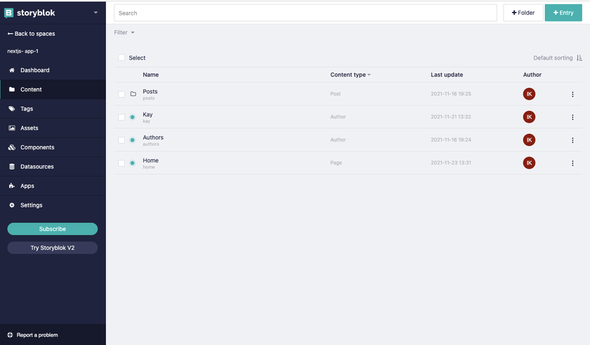 Set up your Storyblok space