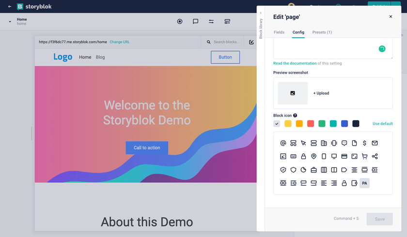Storyblok editing capabilities