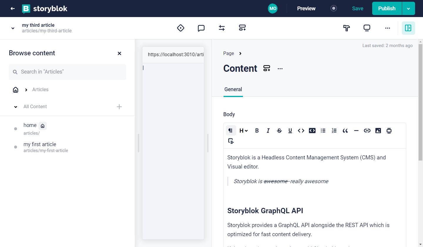Content body block