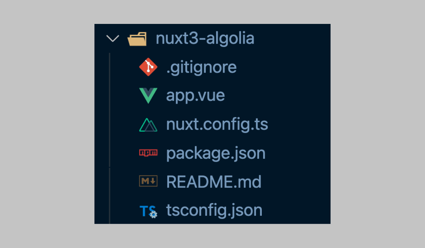 Nust algolia on VS code