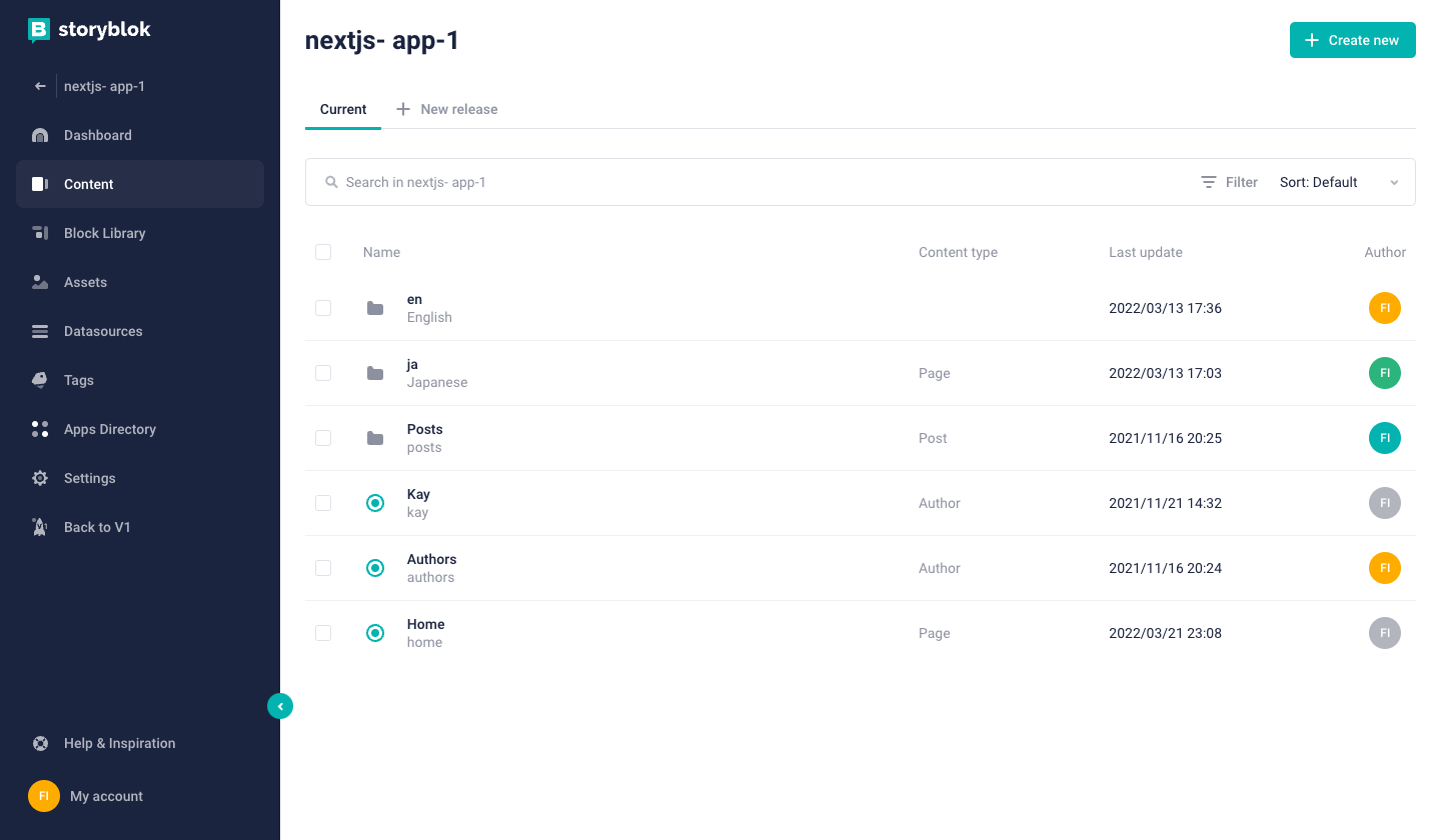 Creating new releases with Storyblok release app