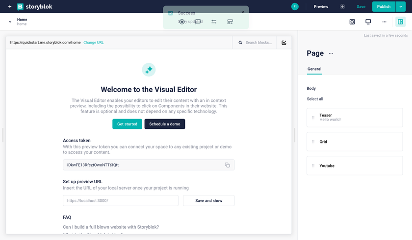 Storyblok youtube component