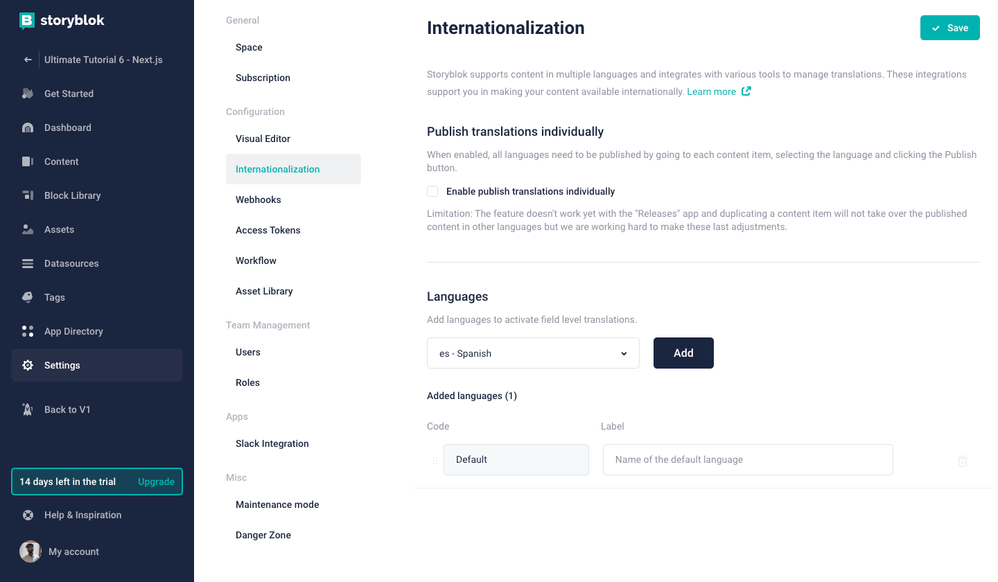 Adding a Language