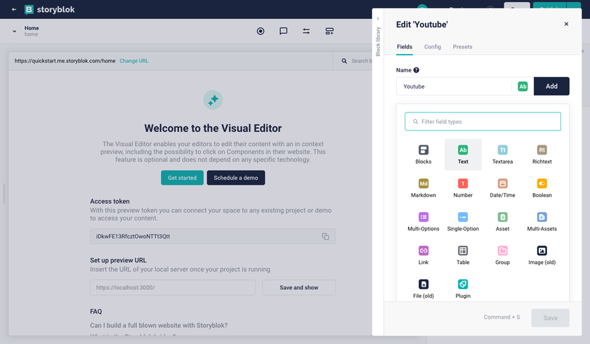 Creating a field type for youtube block