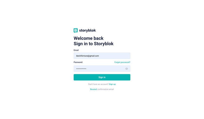 Resend confirmation mail on Storyblok