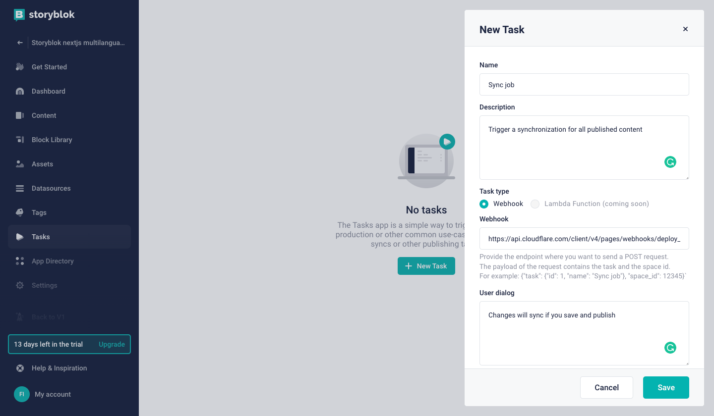Storyblok task manager app