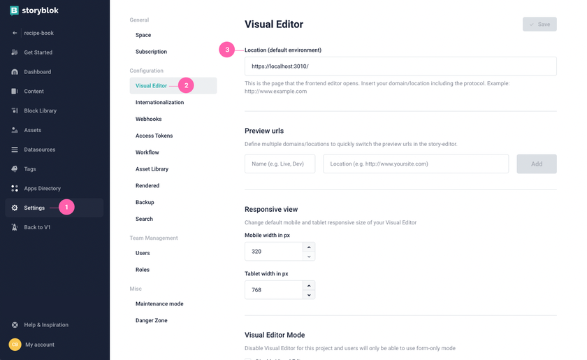 Storyblok editing capabilities