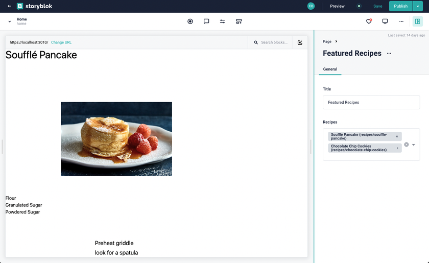 Storyblok editing capabilities