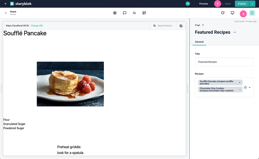 Storyblok editing capabilities
