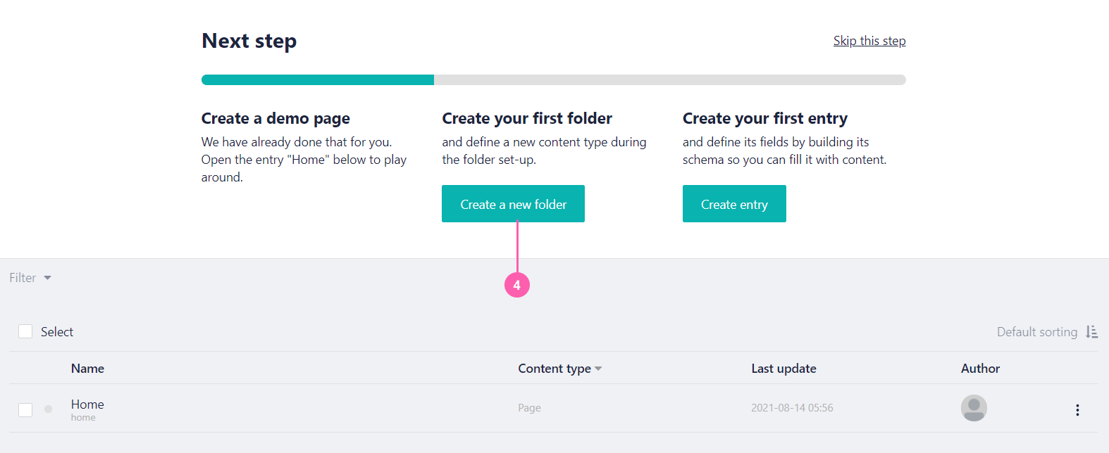 Create a new folder