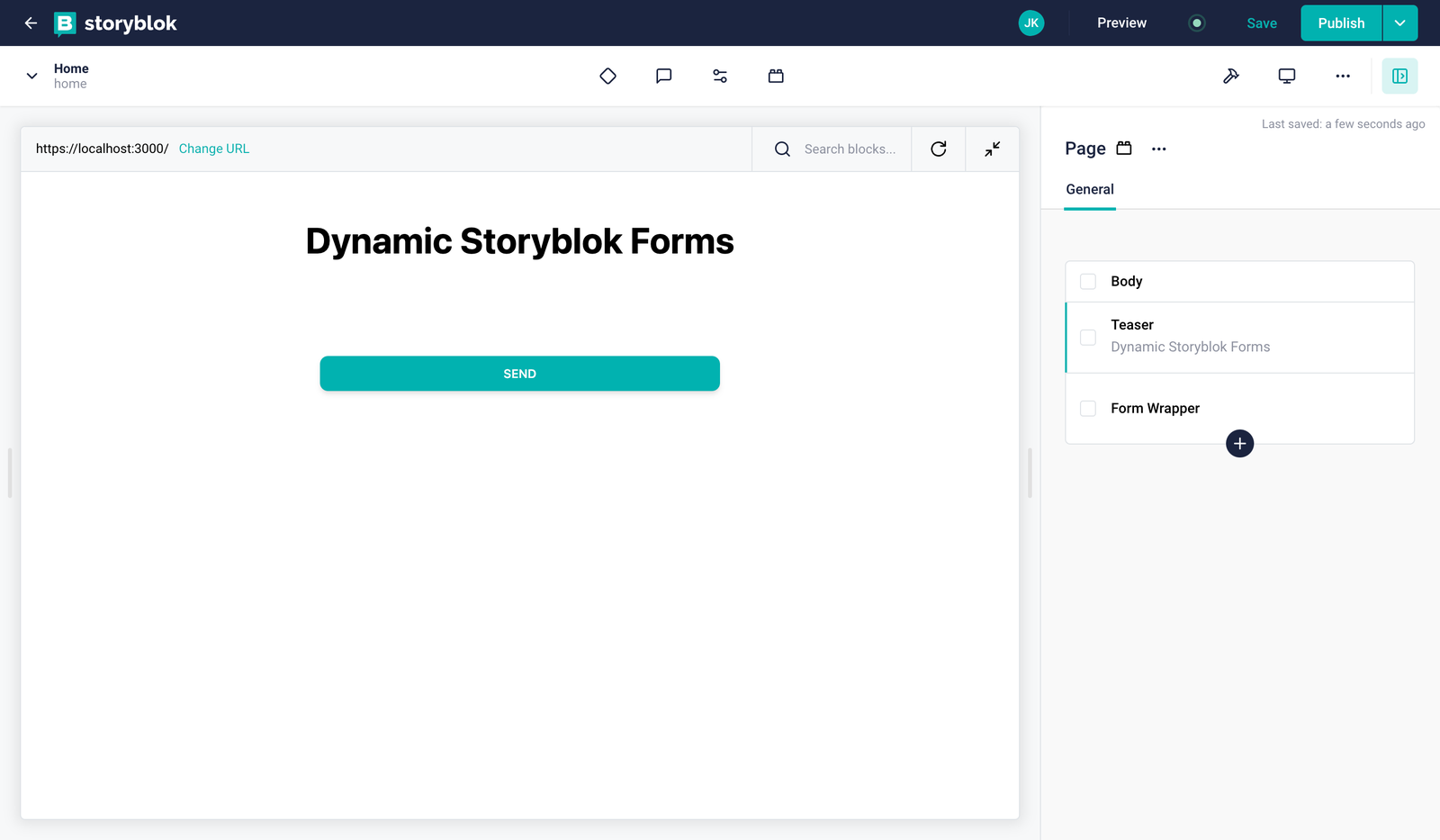 Storyblok dynamix forms