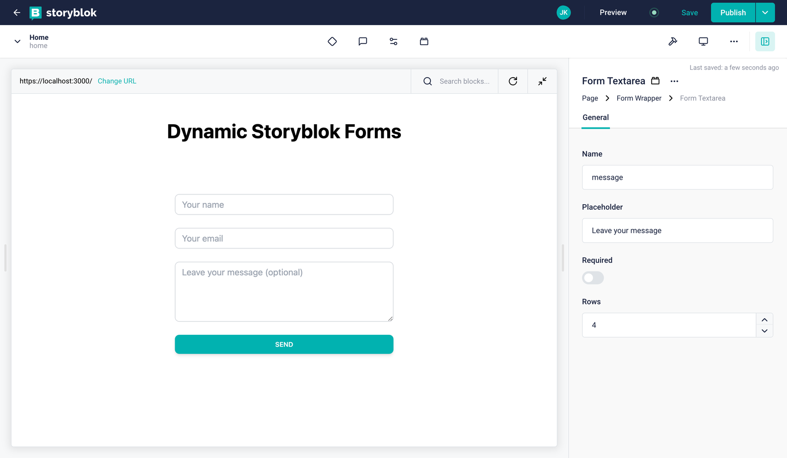 Form input with description