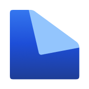 LingoHub logo blue folded paper icon