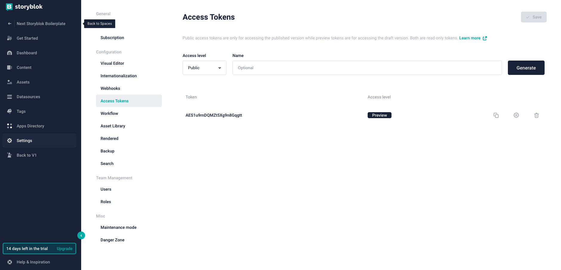 Get Preview Access Token