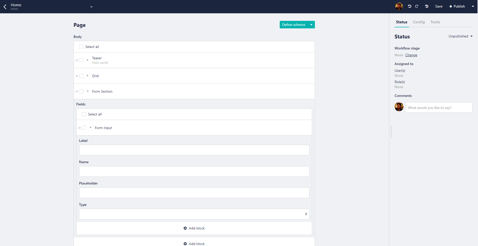 Add first form field
