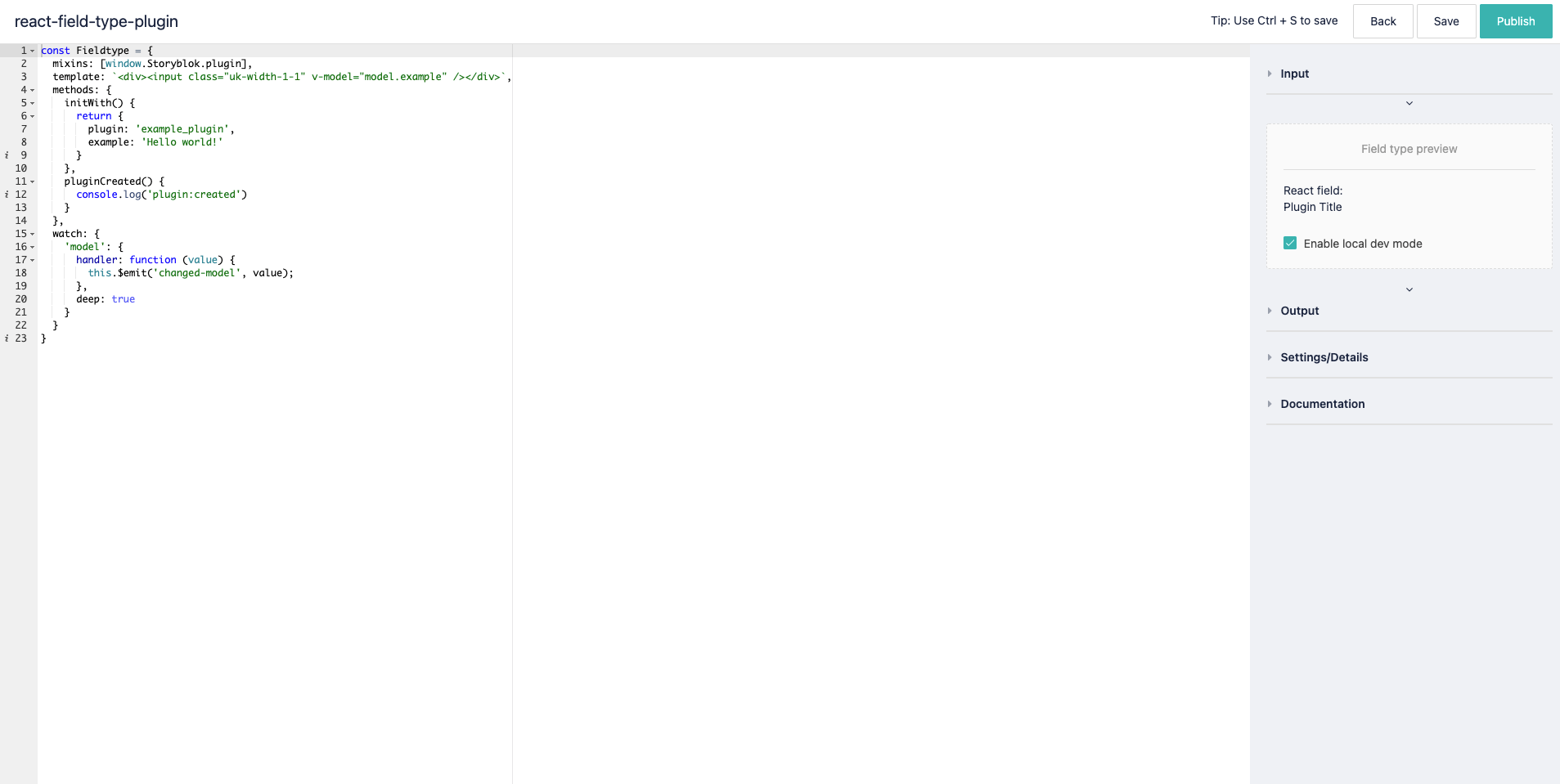 Run development server