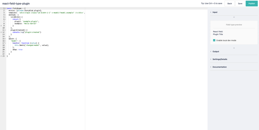 Run development server