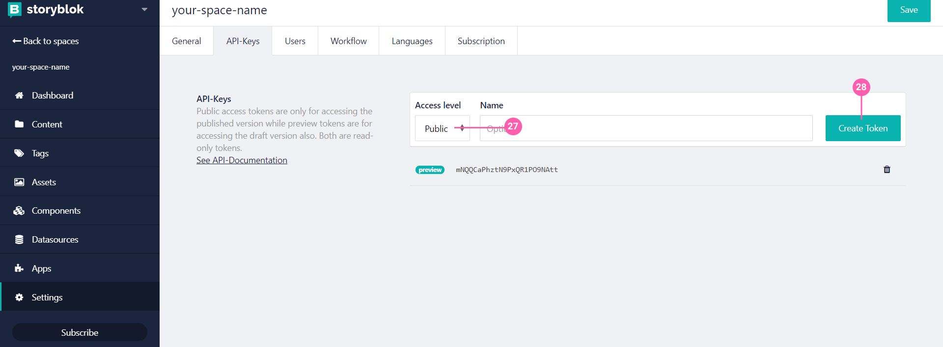 Create Public Token