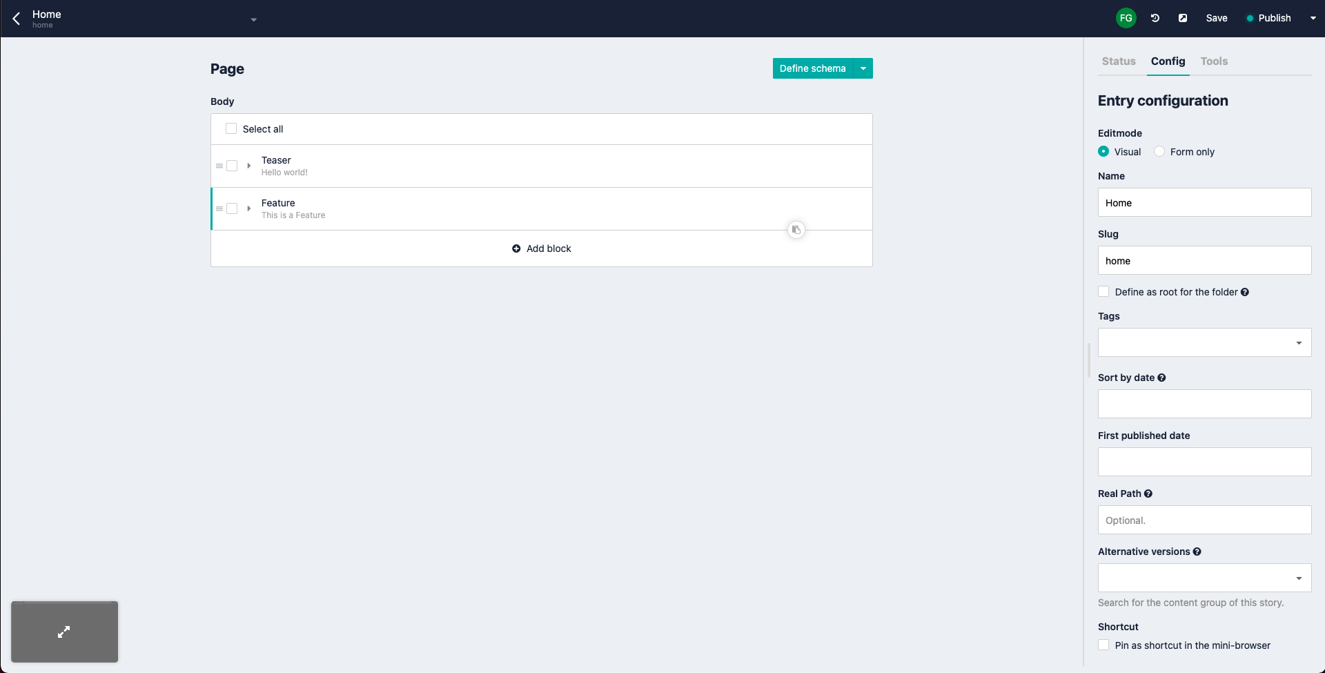 Create a new space in Storyblok