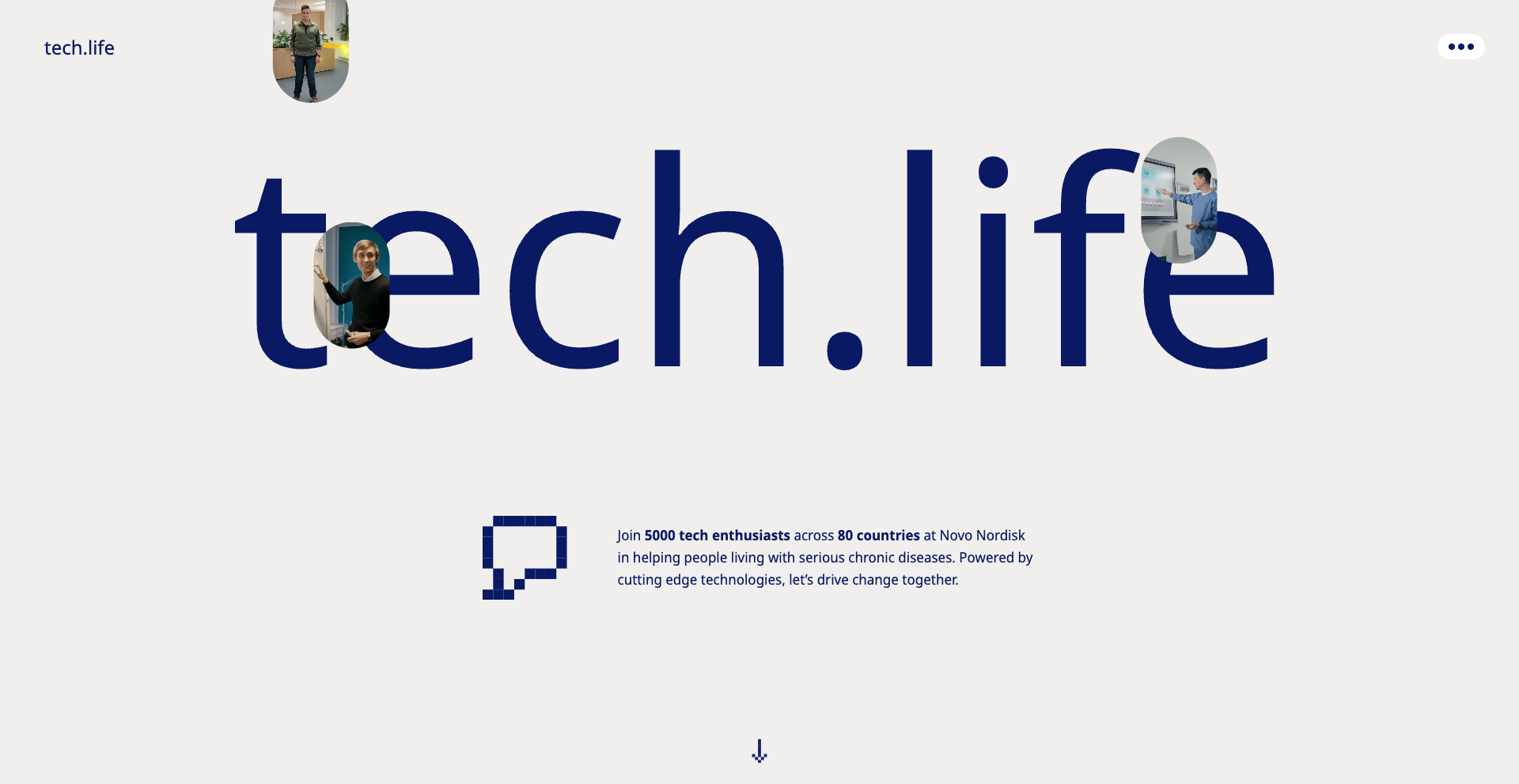 The image features "tech.life" in bold blue text with small circular images of people around it and a message about tech enthusiasts.
