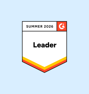 G2 Leader badge for Summer 2026 with red, yellow, and orange stripes on a blue background.
