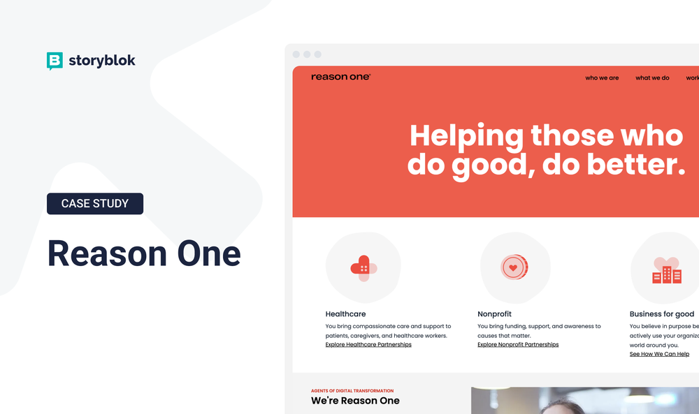 Reason One Sign Reason One | Storyblok Case Study