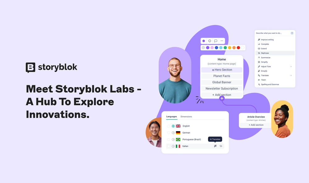Meet Storyblok Labs — A Hub To Explore Innovations | Storyblok Blog