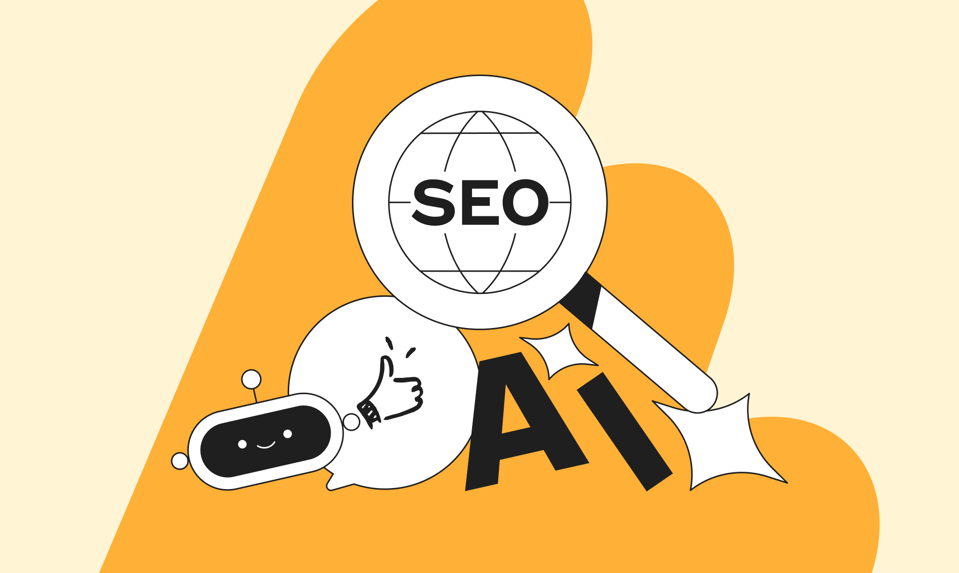 graphics of AI search and SEO