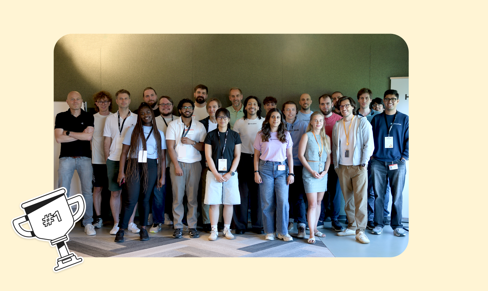 a group photo of hackathon participants