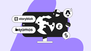 Illustration of a computer screen displaying global currency symbols, logos, and a world map, set against a purple abstract background.