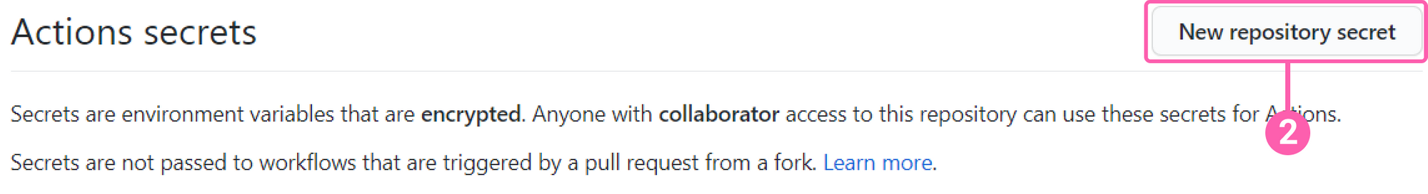 (Step 2: Create a new secret)