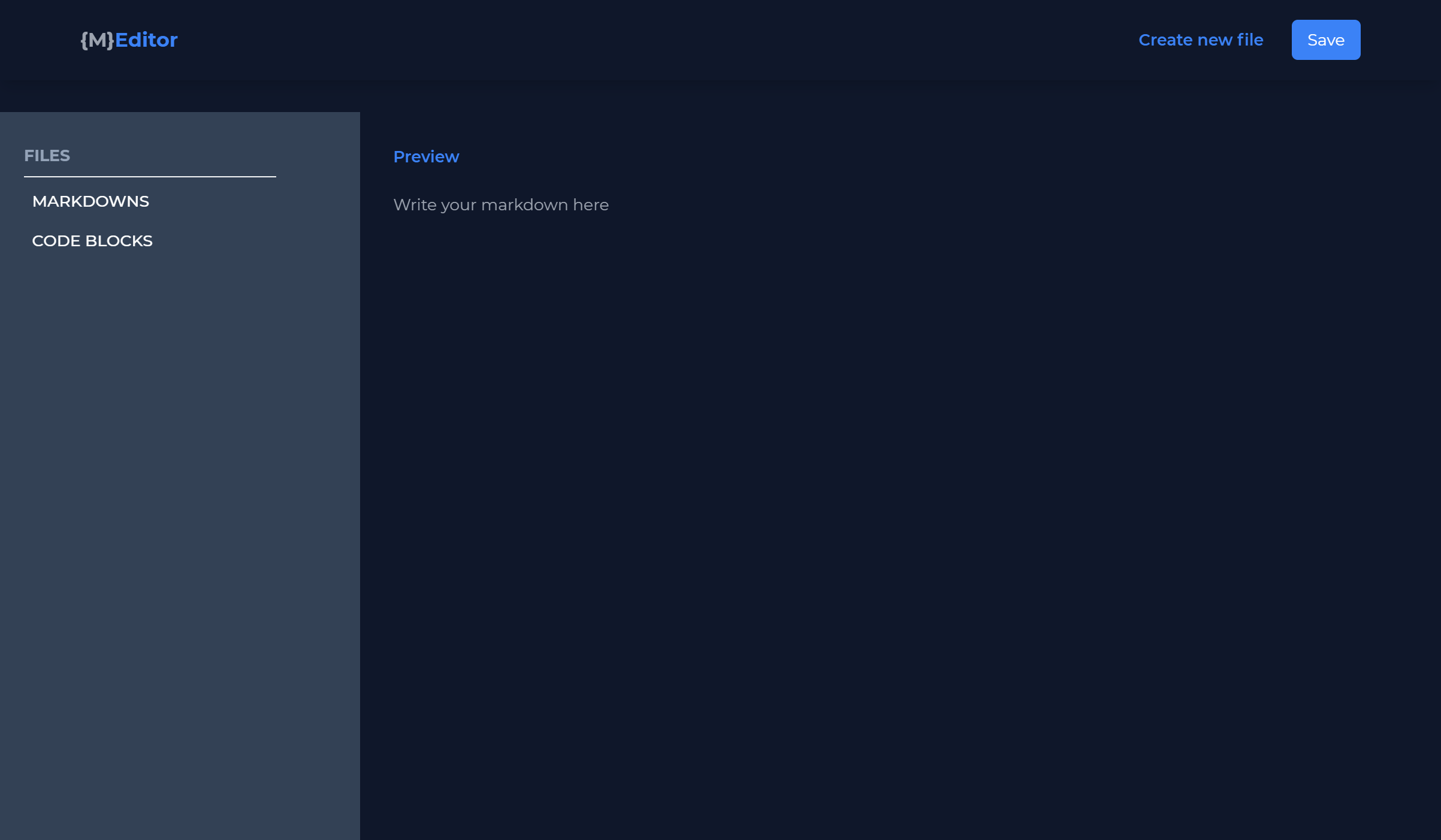 returning file names on markdown editor