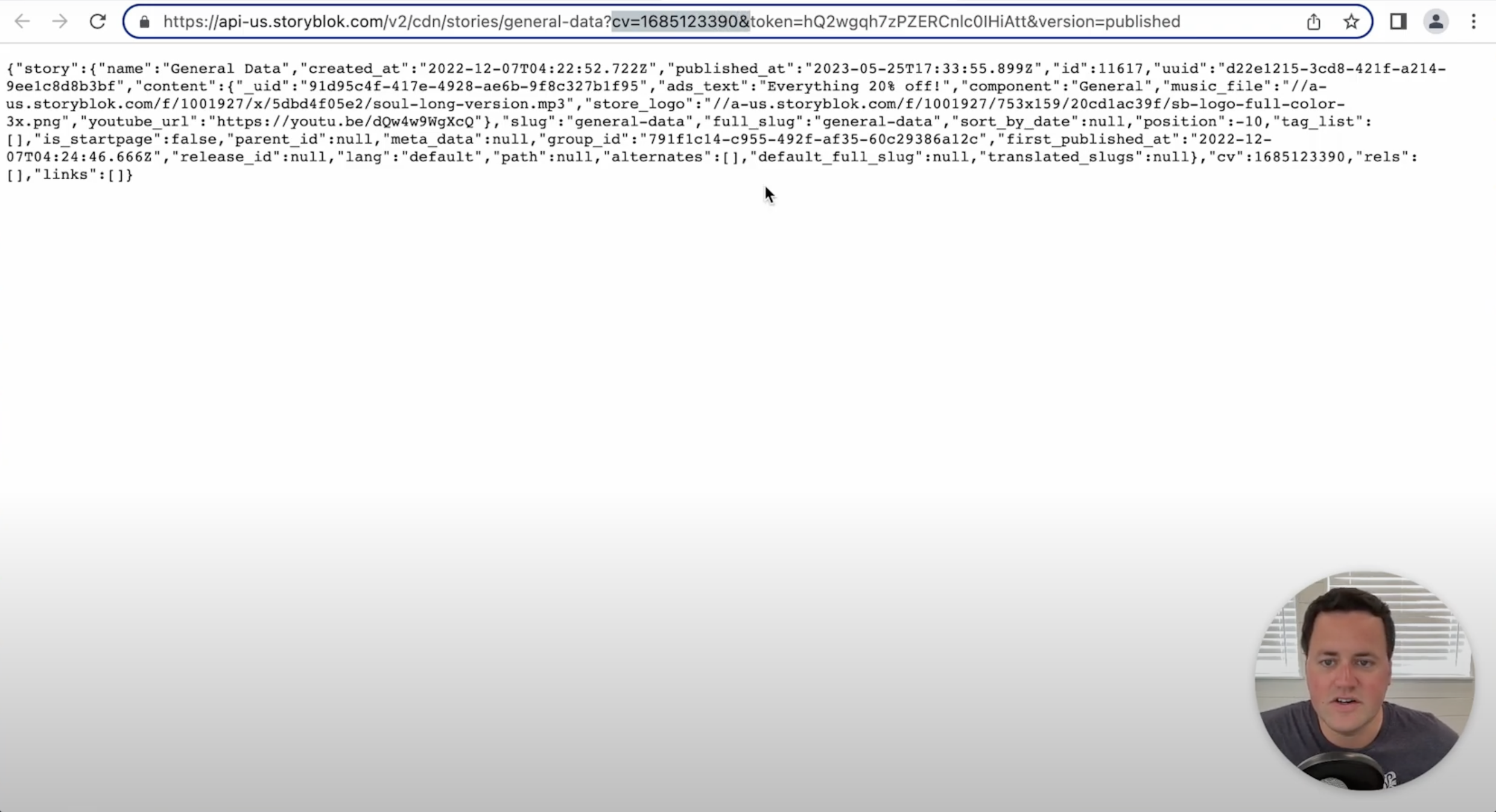 initializing an API call between Storyblok and Bubble.io
