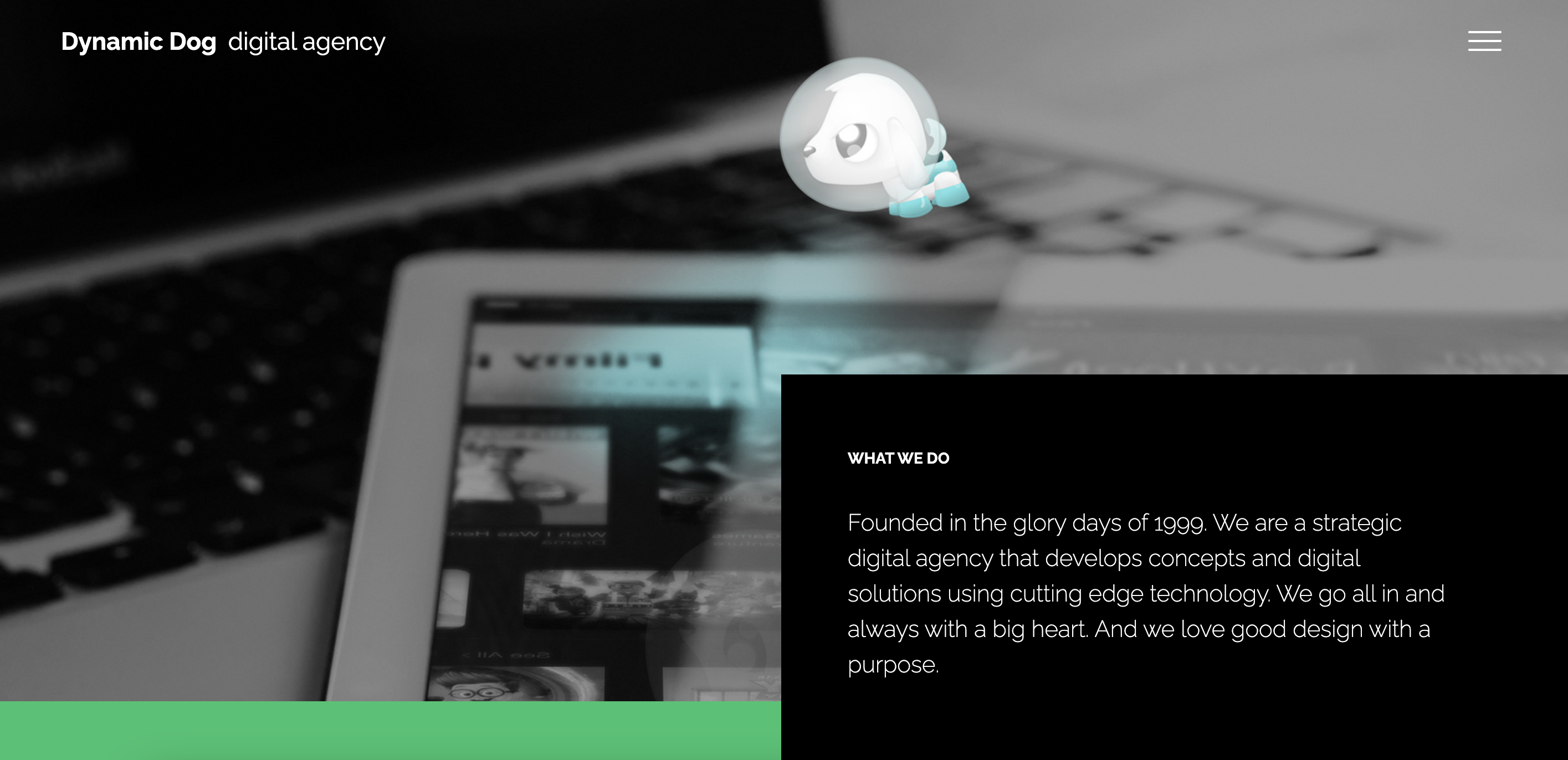 image of Dynamic Dog's website