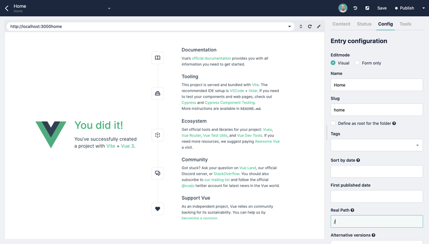 Storyblok editing capabilities