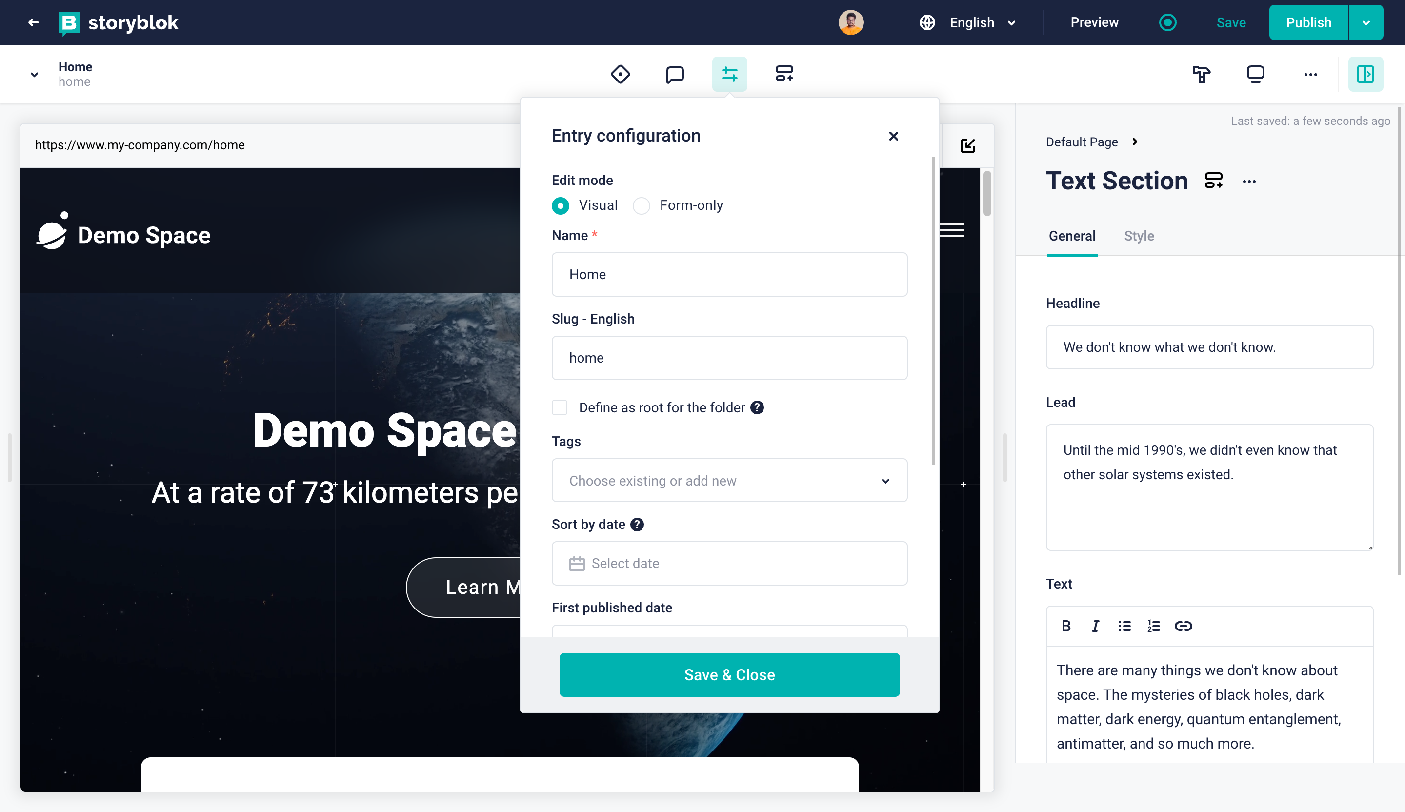 Storyblok Edit modes