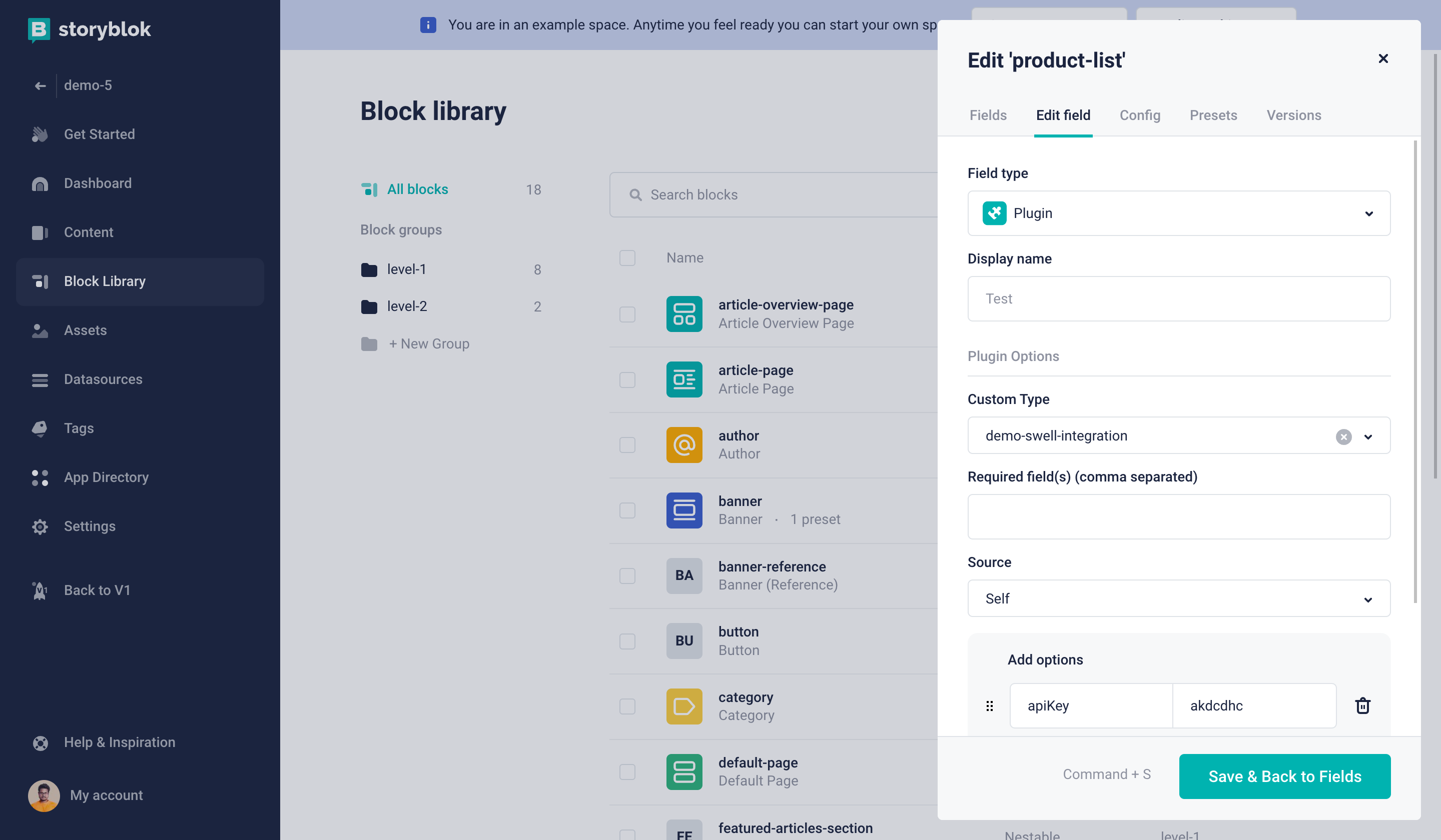 Creating a new component in Storyblok