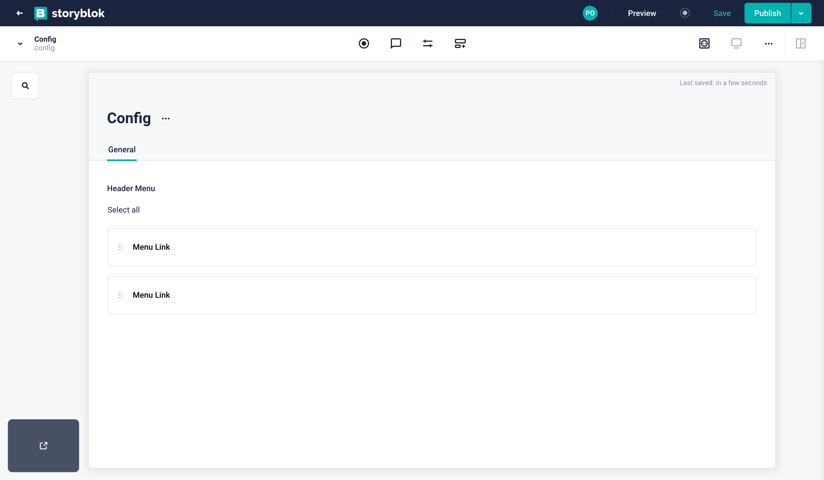 menu link