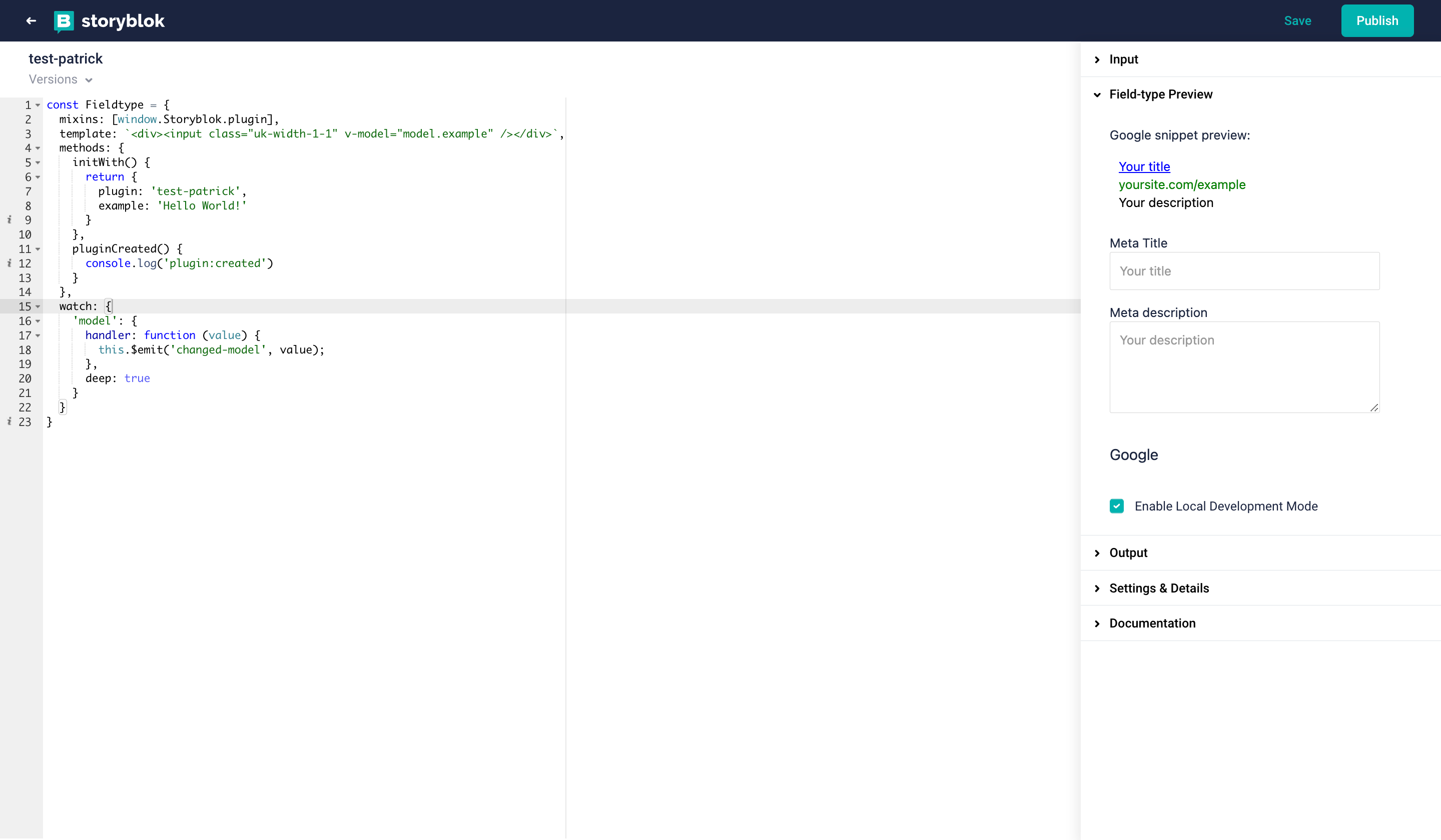 Plugin Local Development