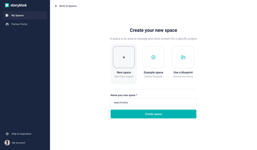 Create New Space