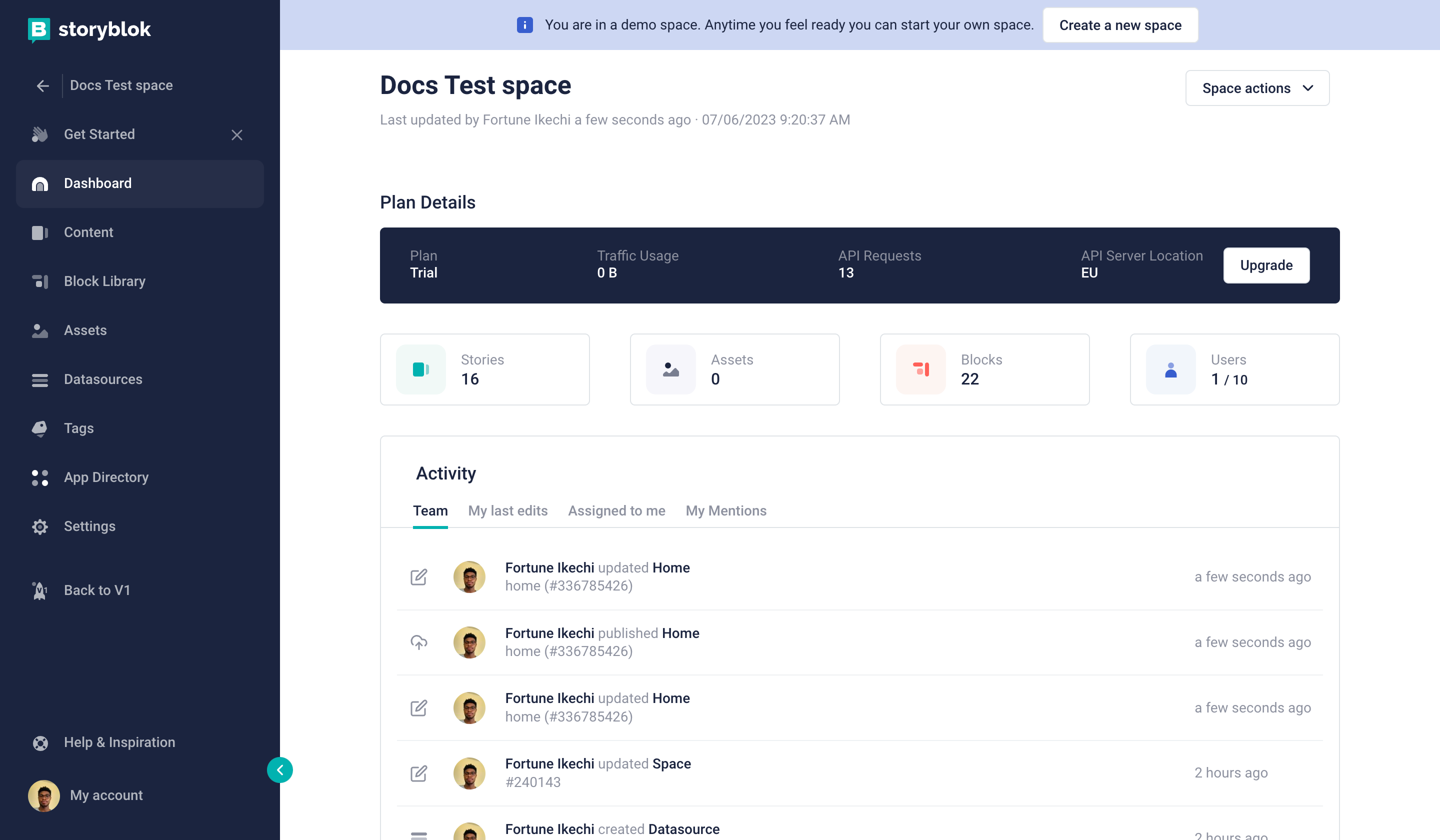 Editor Dashboard