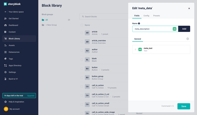 Storyblok editing capabilities
