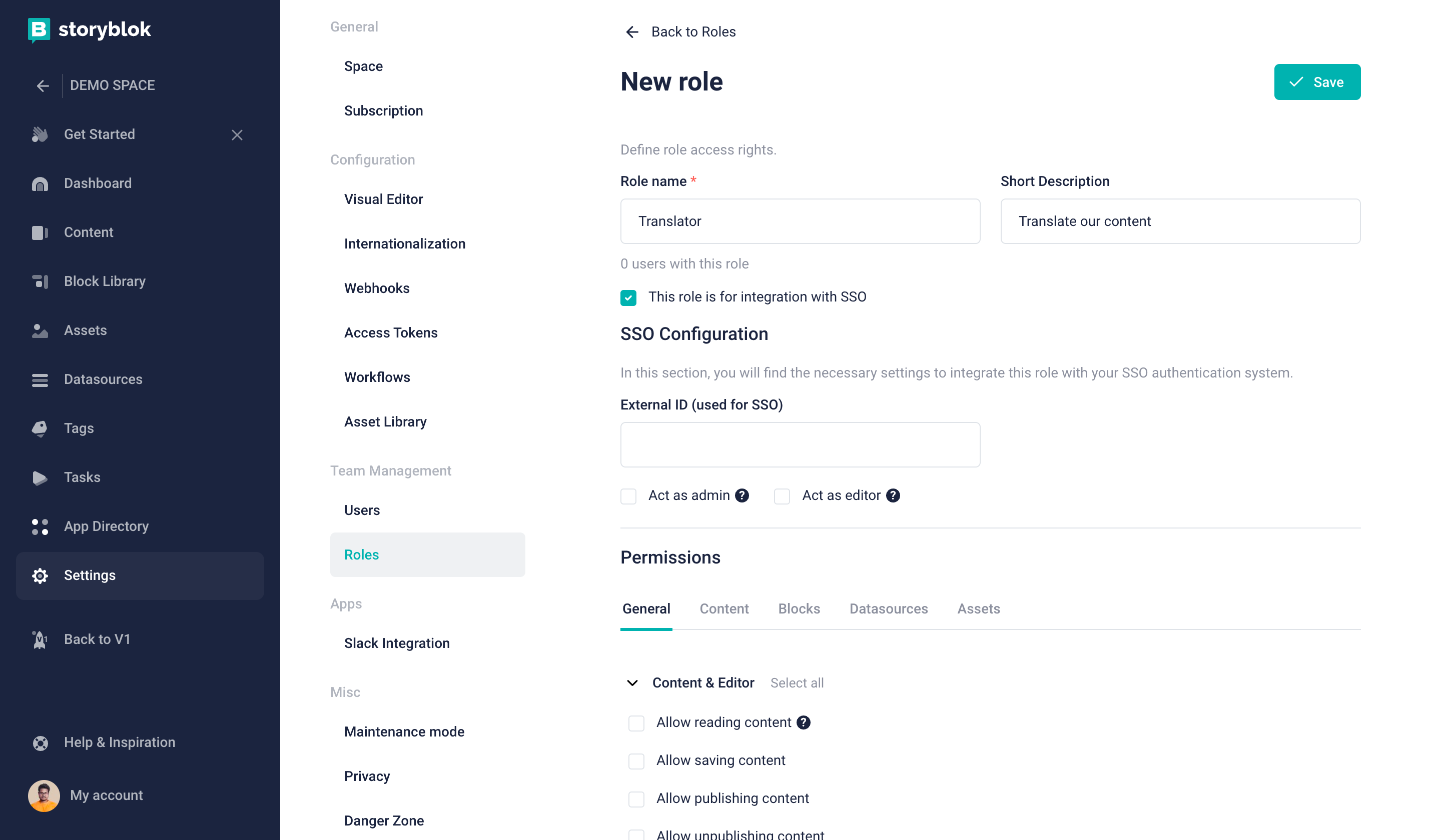 Enable integration with SSO