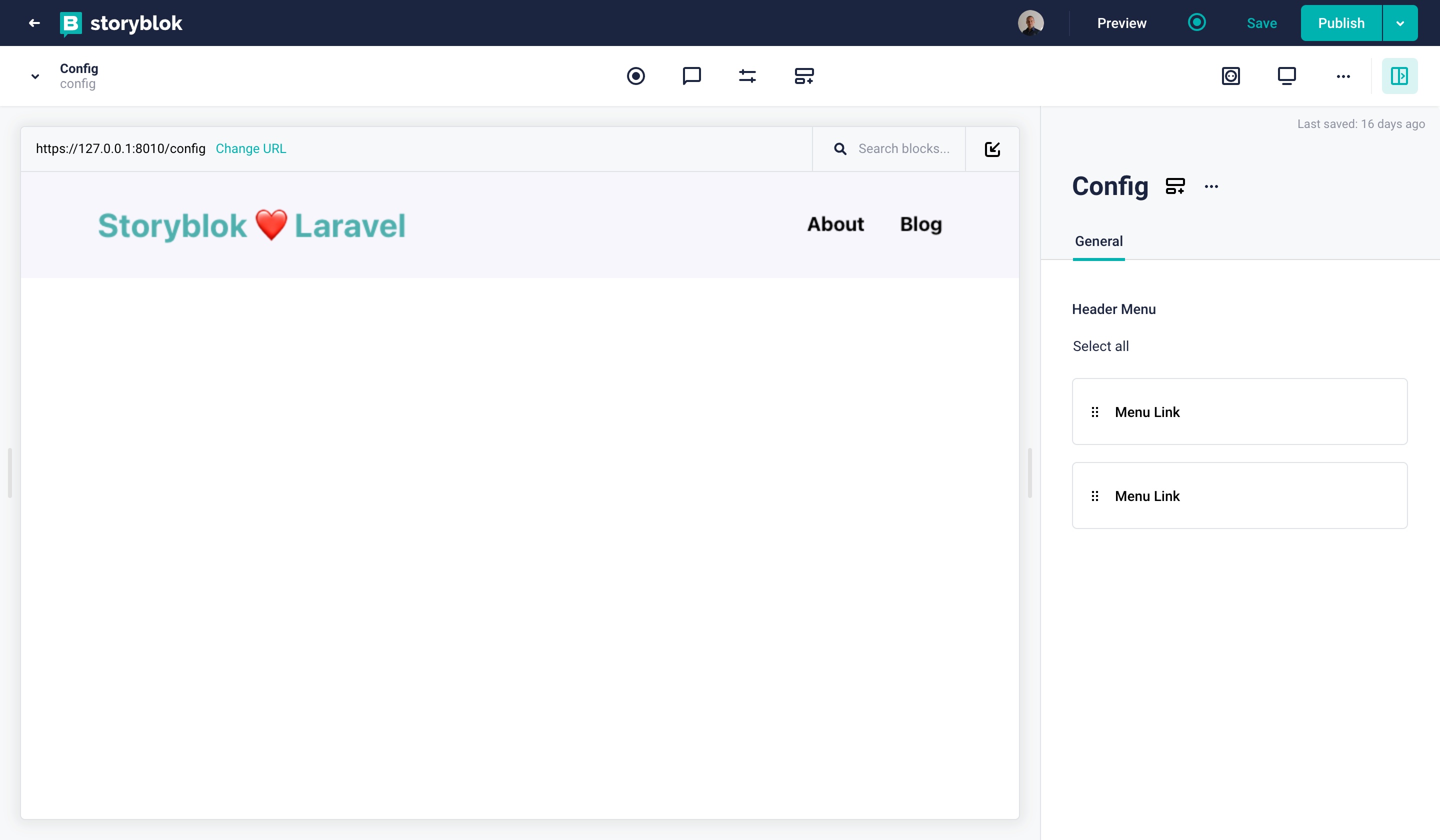 Dynamic menu rendered correctly in Laravel