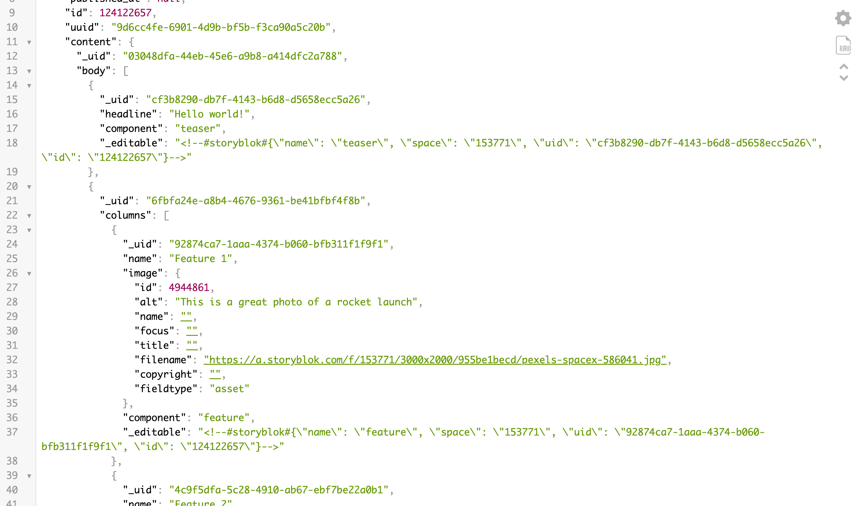 Getting the right properties from the Draft JSON