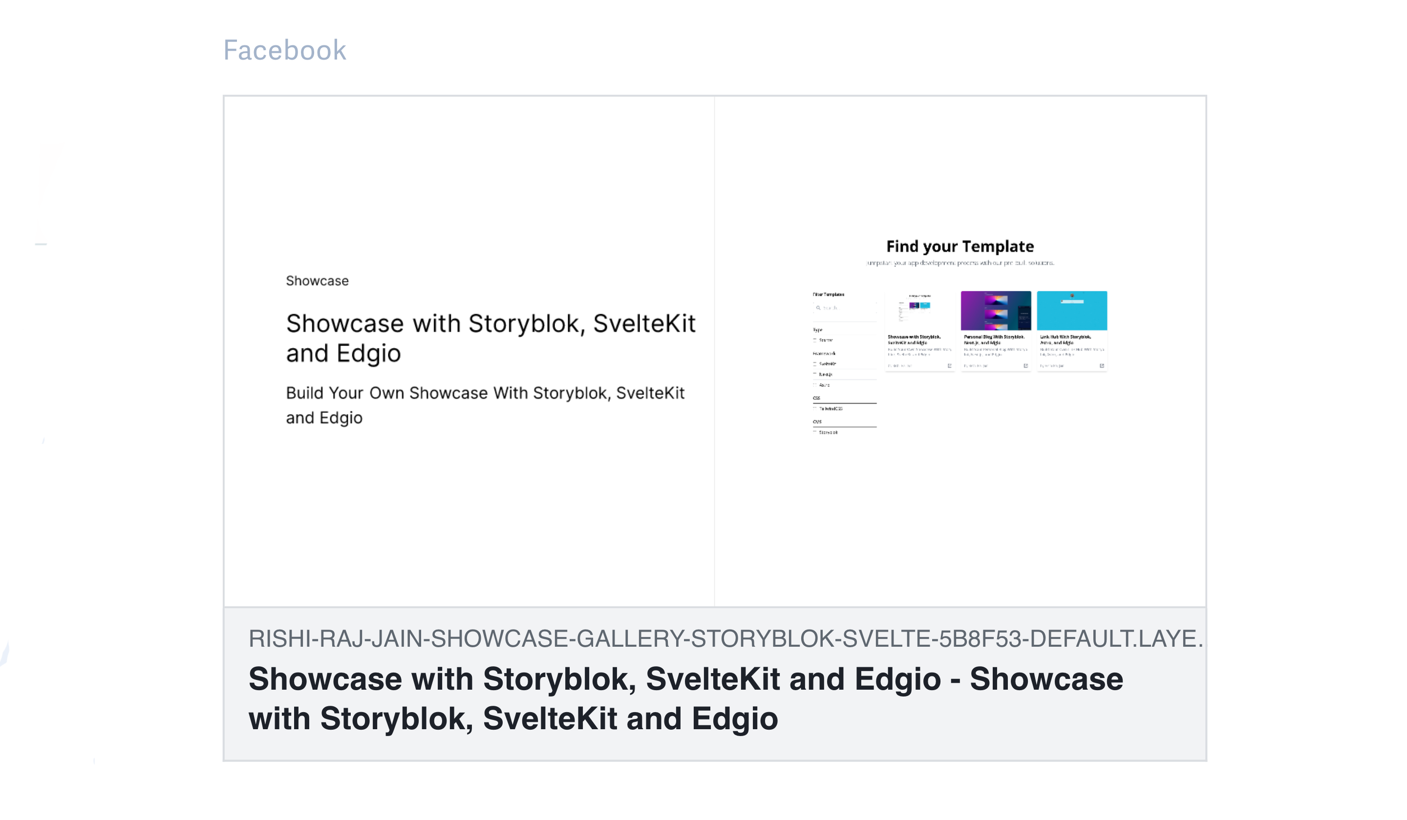 How OG Image generated will look when link in shared on Facebook