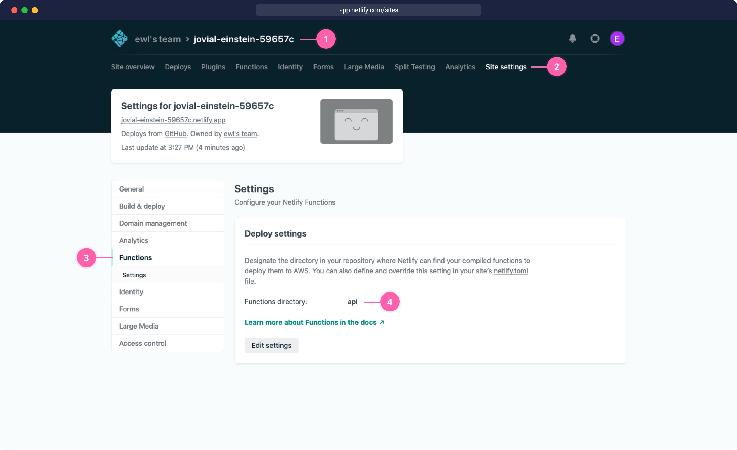Netlify Settings